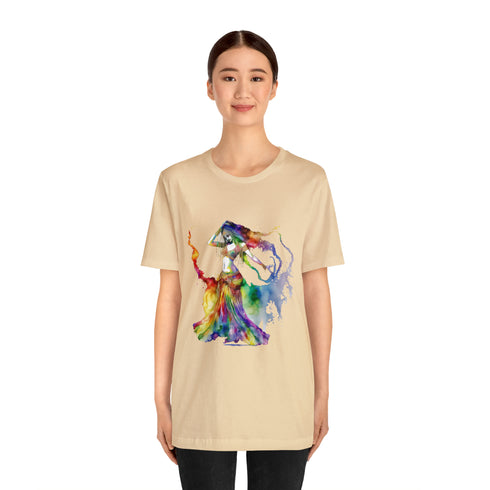Rainbow Belly Dancer in Motion - Short Sleeve Tee
